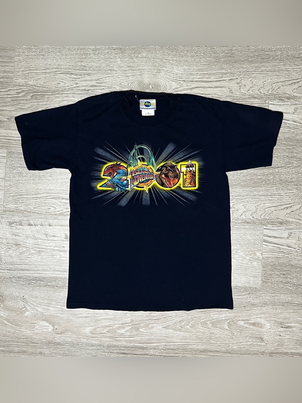 2001 Universal Studios Vintage Mens Graphic T-Shirt